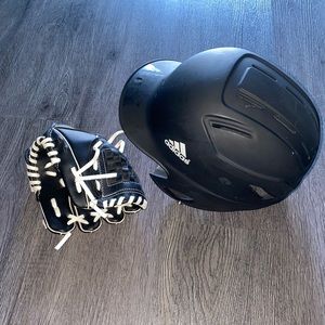 Tball helmet and glove